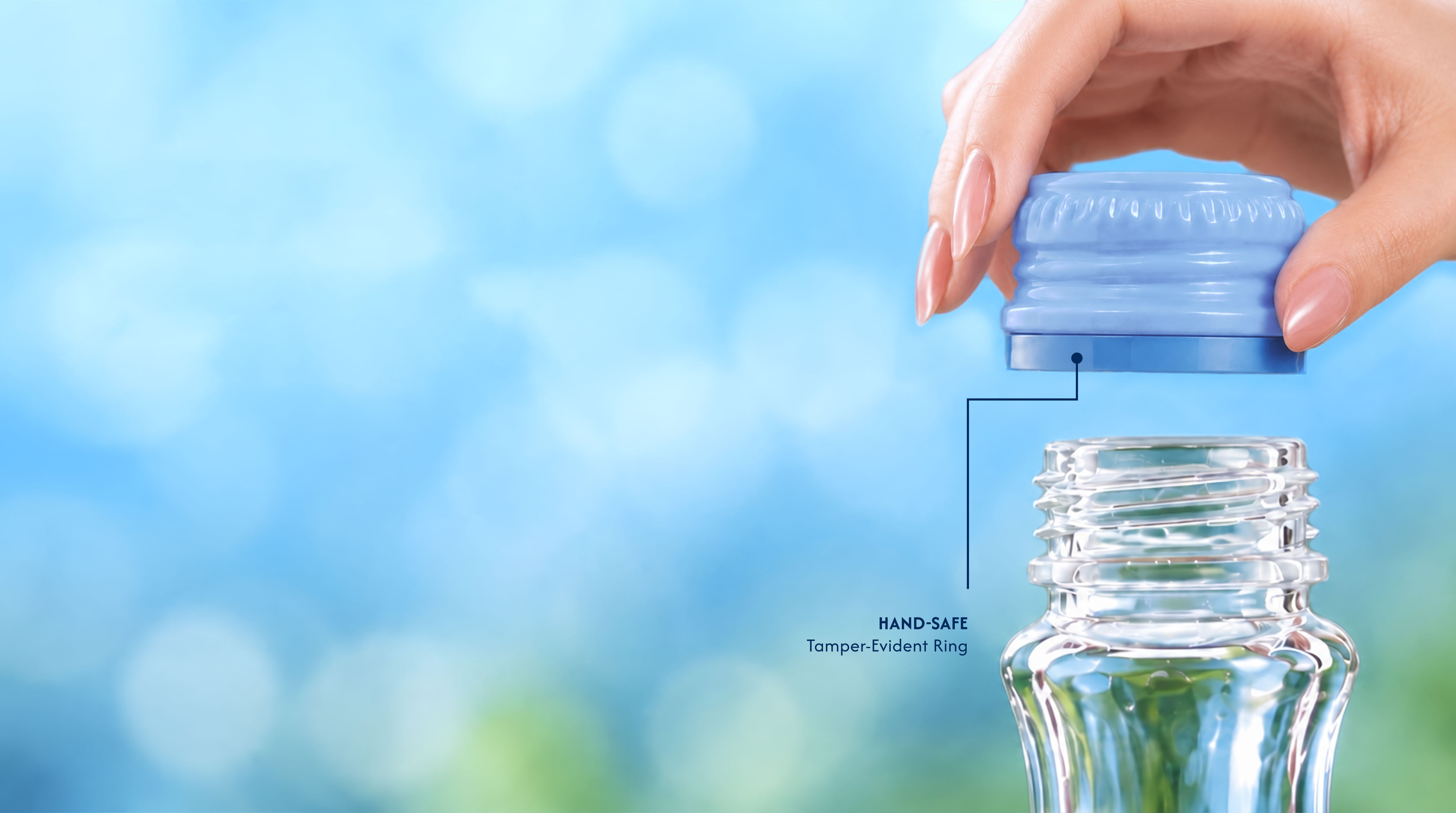 Hand-safe tamper-evident bottle cap