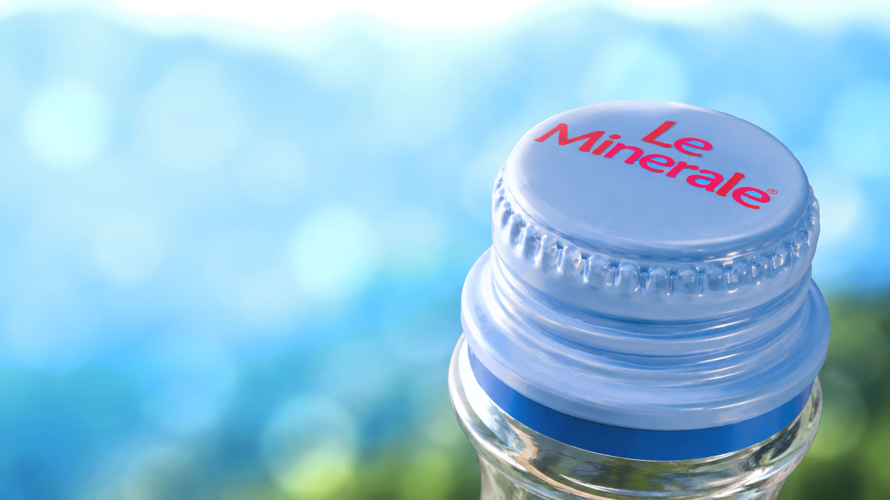 Le Minerale bottle cap with a wider grip